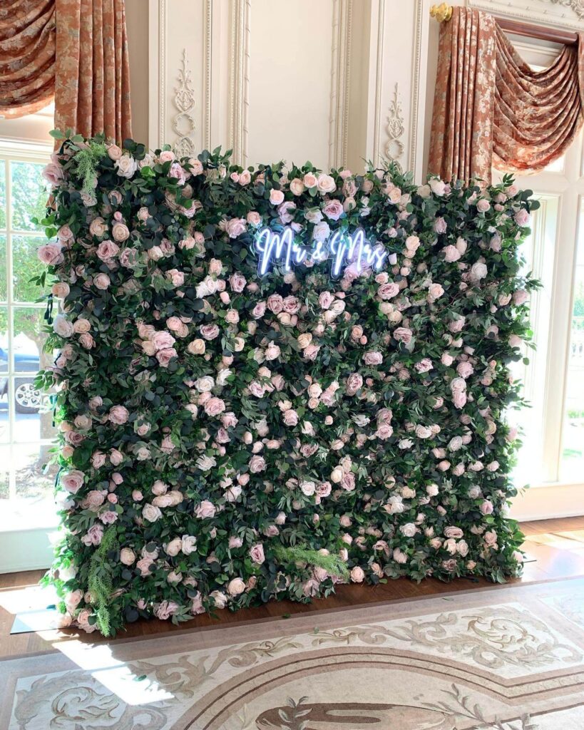 Floral backdrop for photo booth backdrop ideas